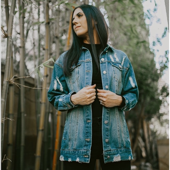 Jackets & Blazers - Oversized Boyfriend Denim Jacket